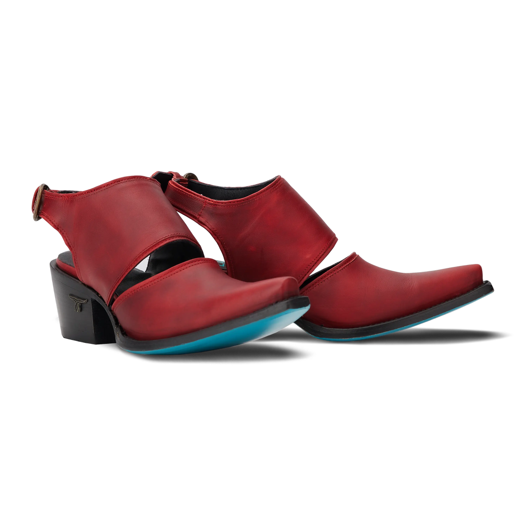 Plain Jane Slingback Mule - Smoldering Ruby