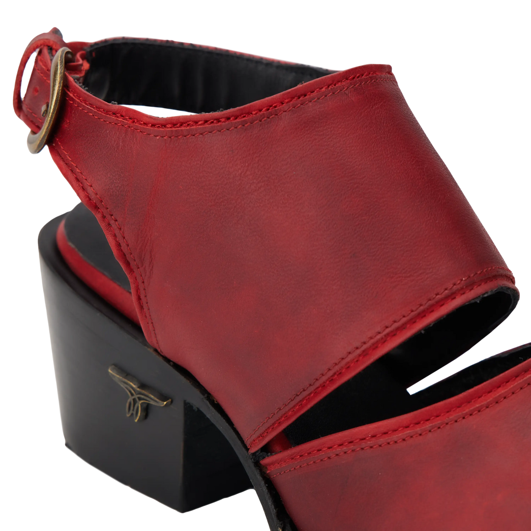 Plain Jane Slingback Mule - Smoldering Ruby
