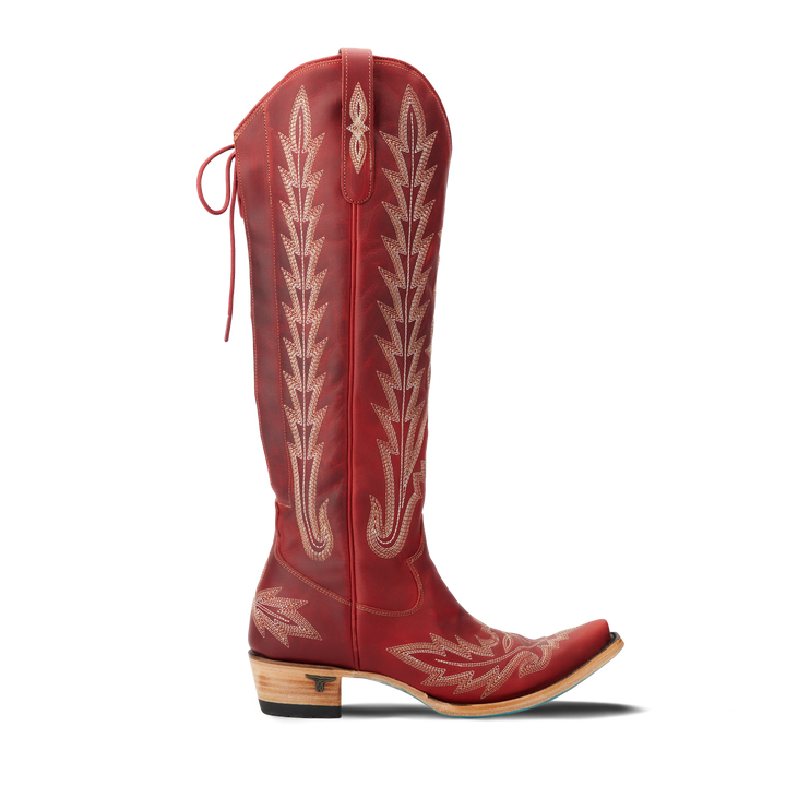 Lexington Knee High Corset - Smoldering Ruby