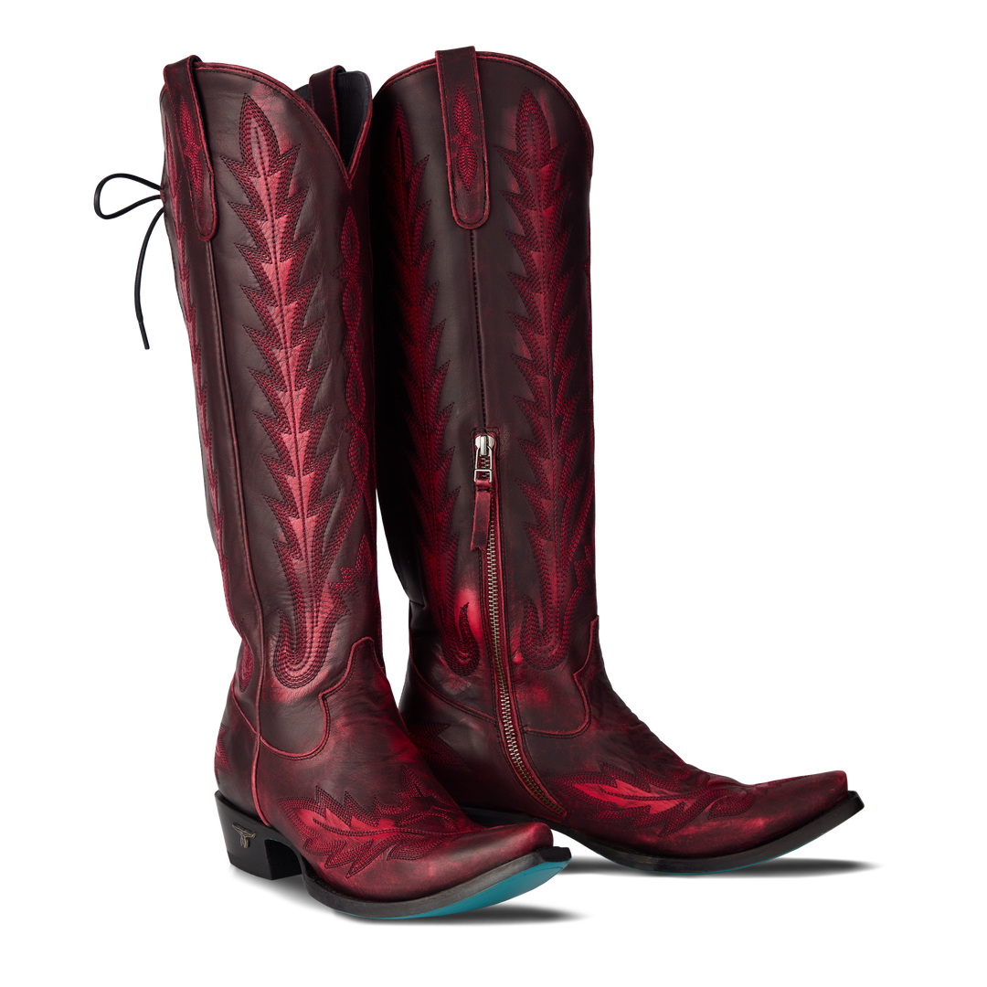 Lexington Knee High Corset - Black Cherry