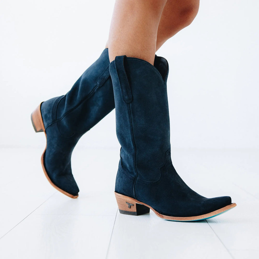 Emma Jane Boot - Navy Suede