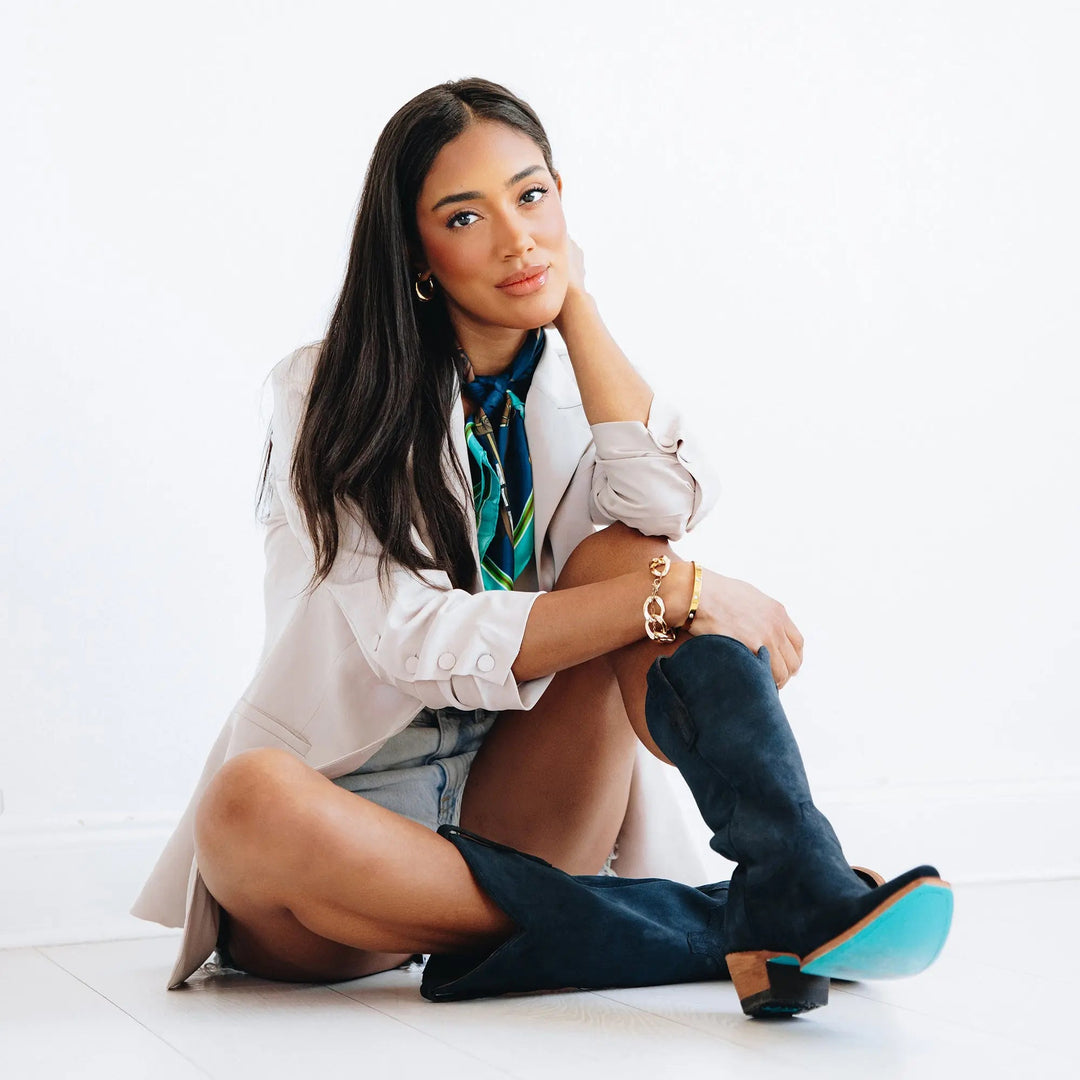 Emma Jane Boot - Navy Suede