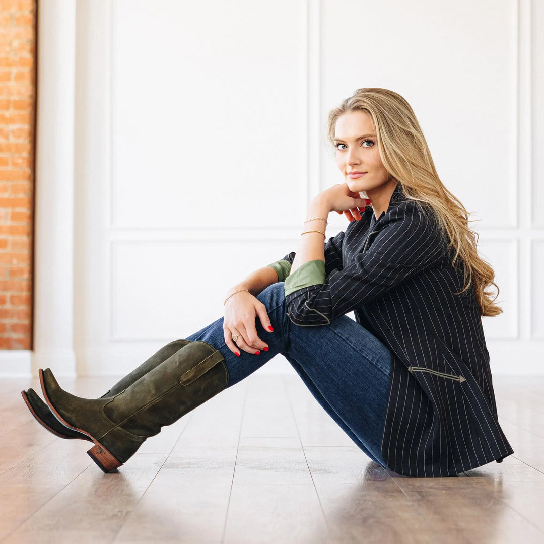 Emma Jane Boot - Olive Suede