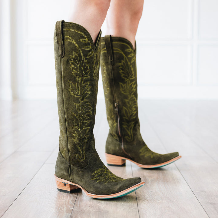 Sandaga Knee High - Olive Suede