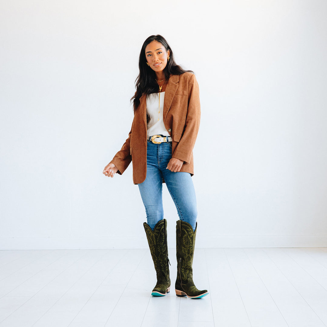 Sandaga Knee High - Olive Suede