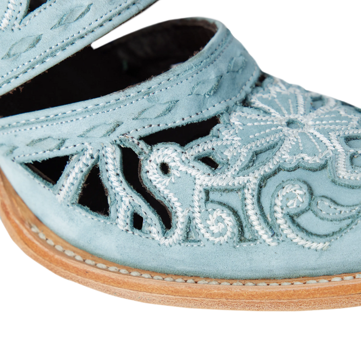 Robin Cut Out Slingback Mule - Powder Blue